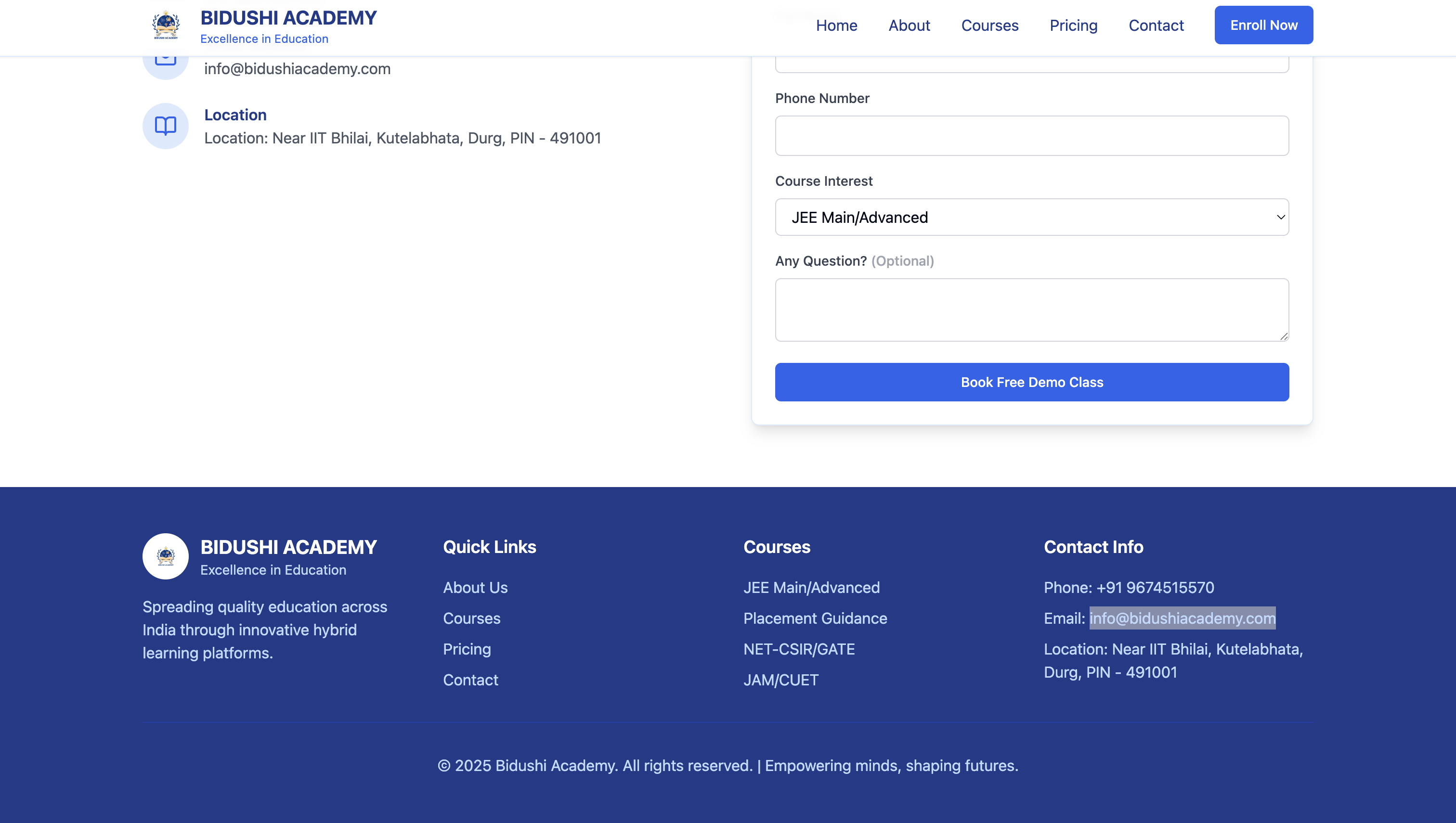 Footer Information Architecture