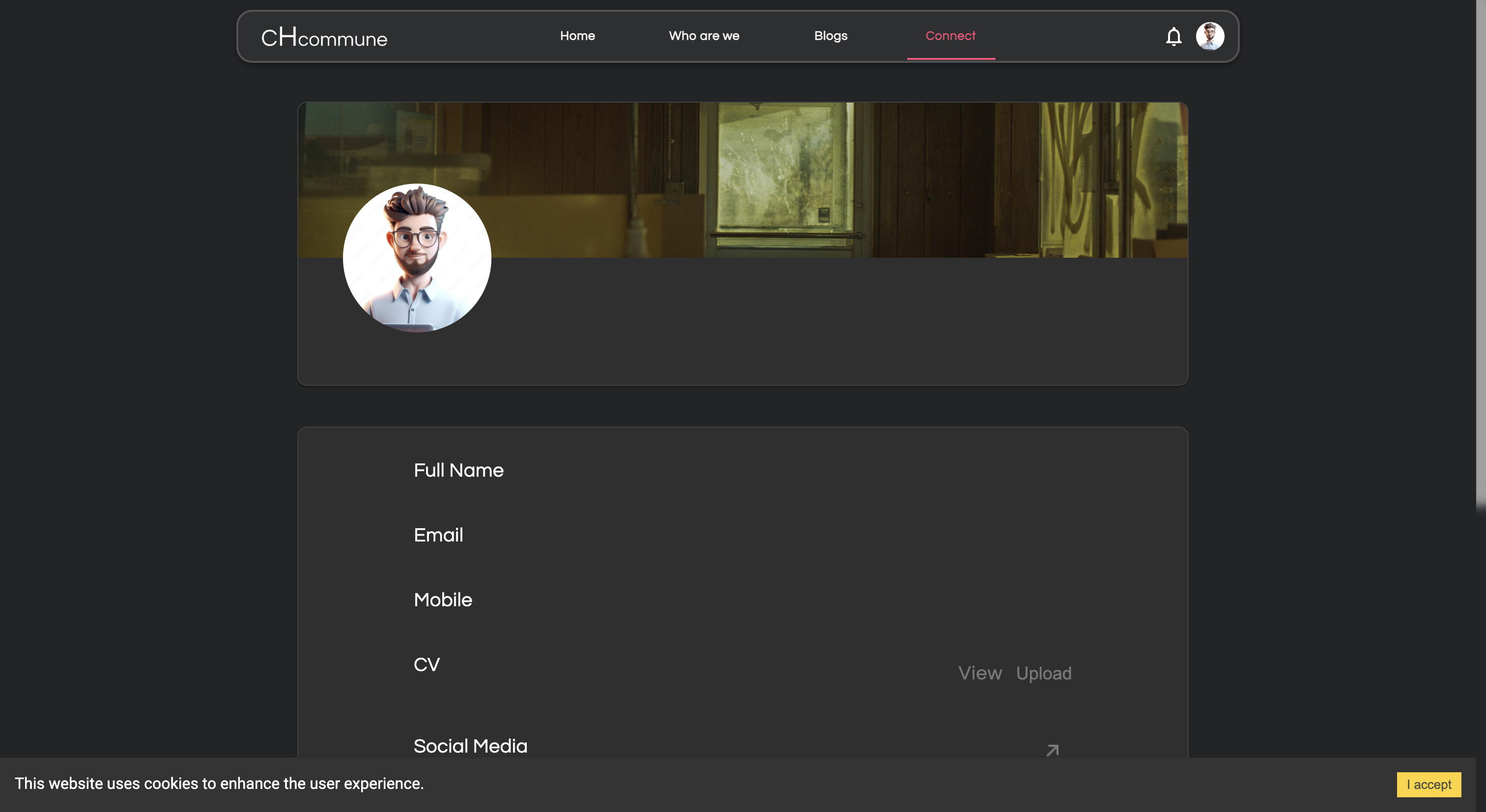 Website Connect Page
