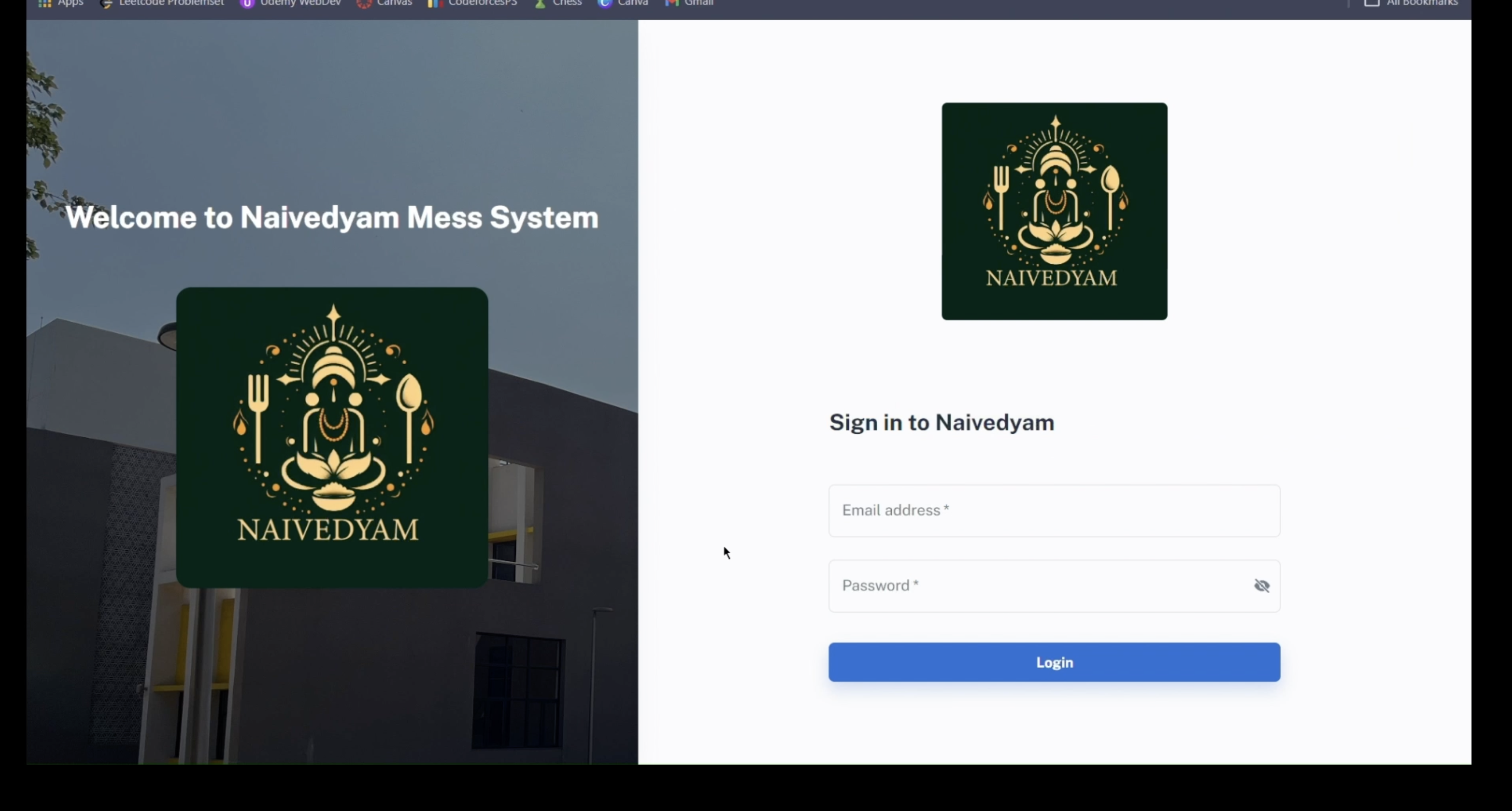 NAIVEDYAM MESS MANAGEMENT SYSTEM