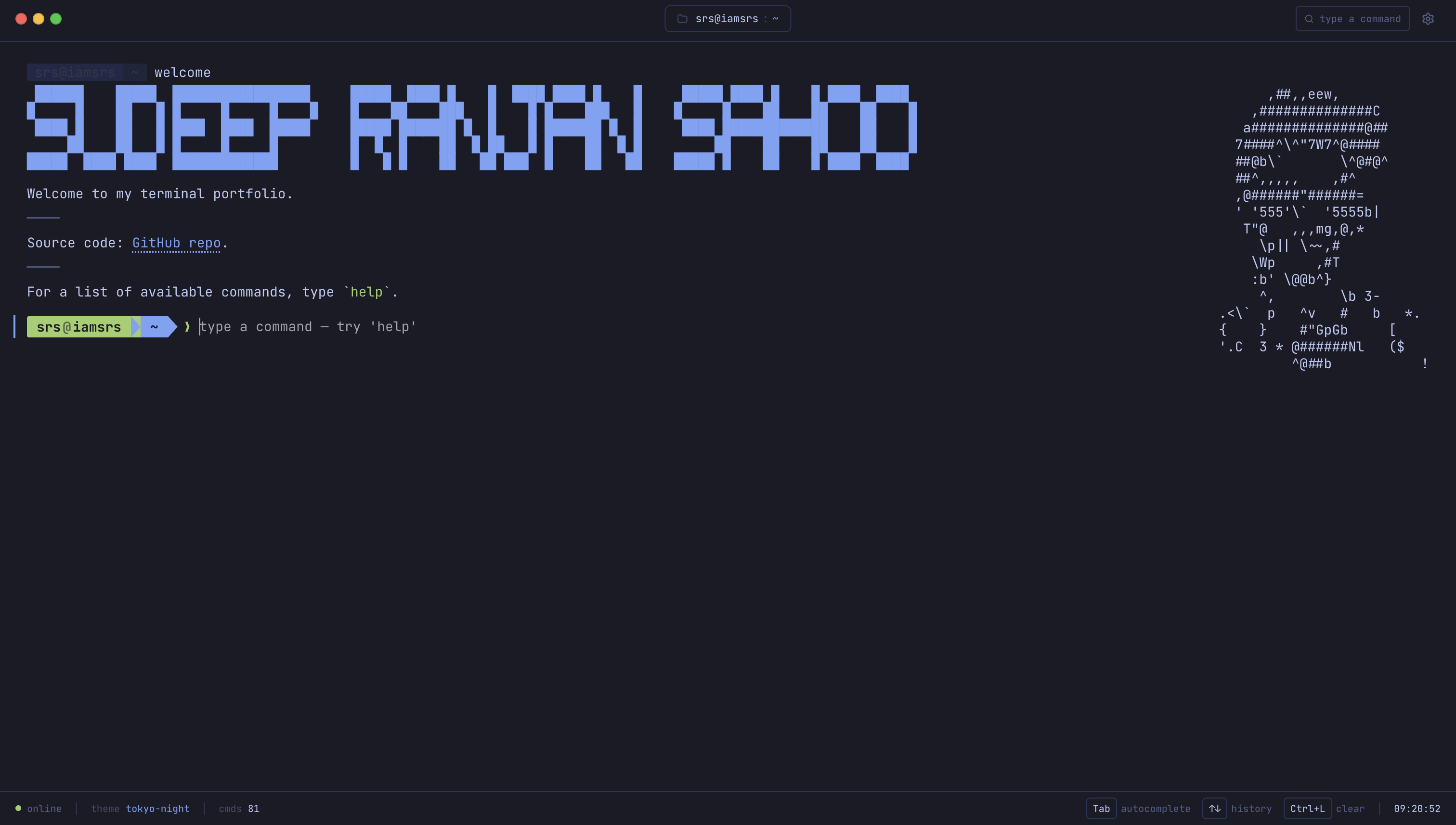 TERMX — Browser Terminal Portfolio (Termfolio)